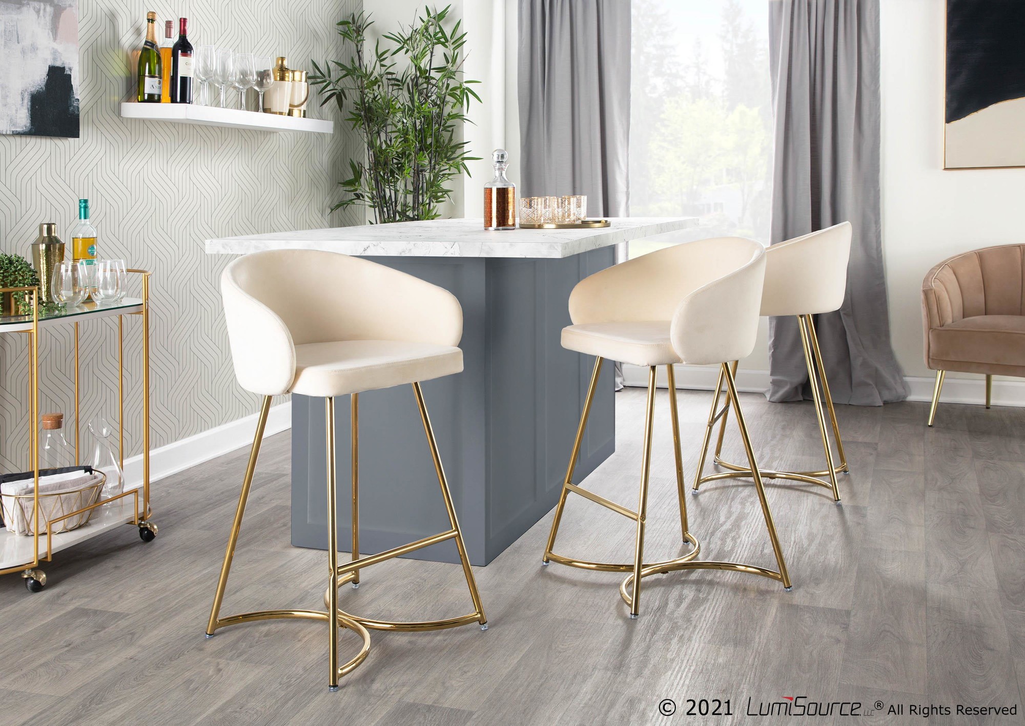 Cece 26" Fixed-height Counter Stool - Set Of 2